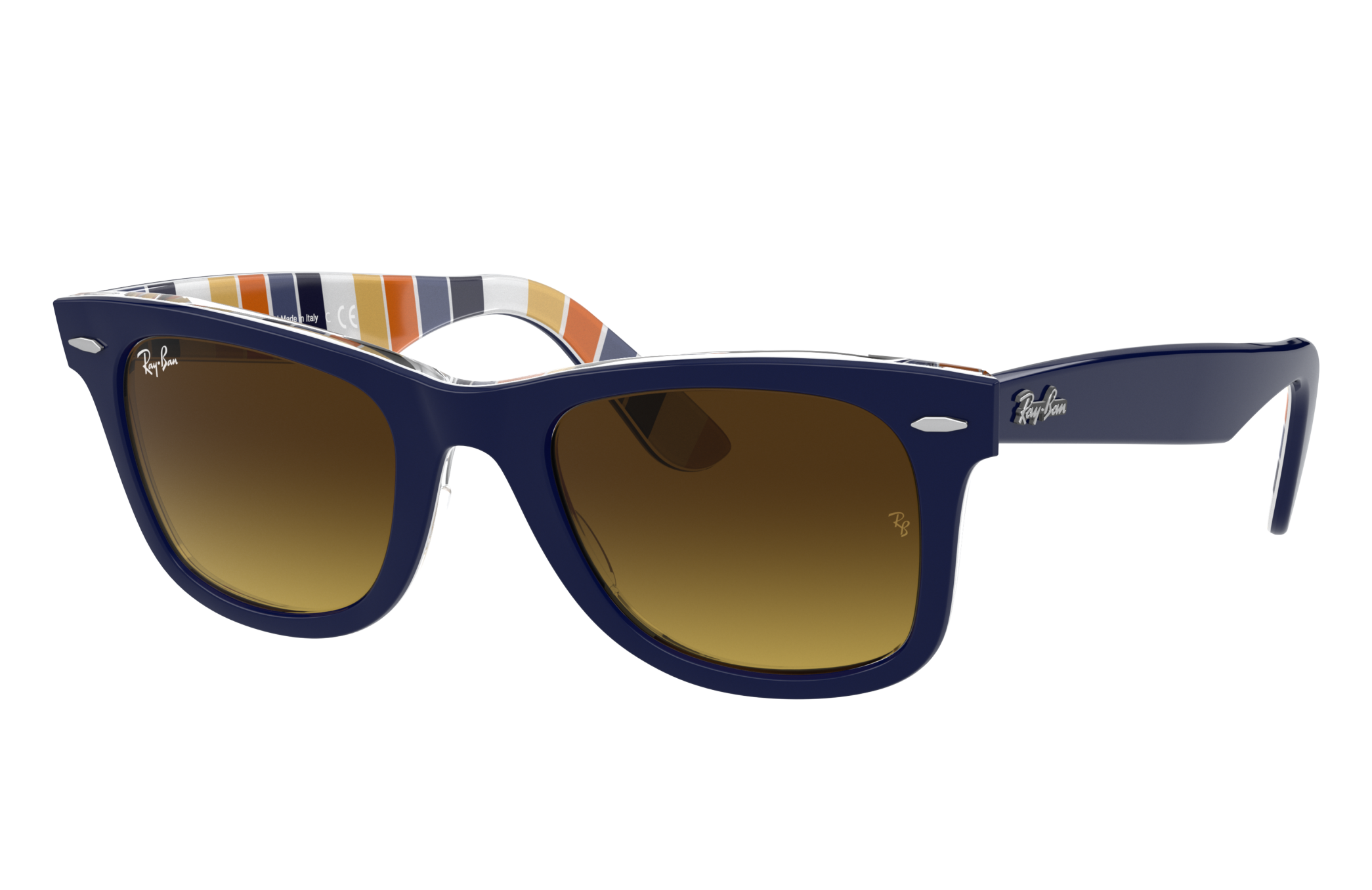 Blue Sunglasses in Brown Gradient and Original Wayfarer Color Mix RB2140F RayBan®