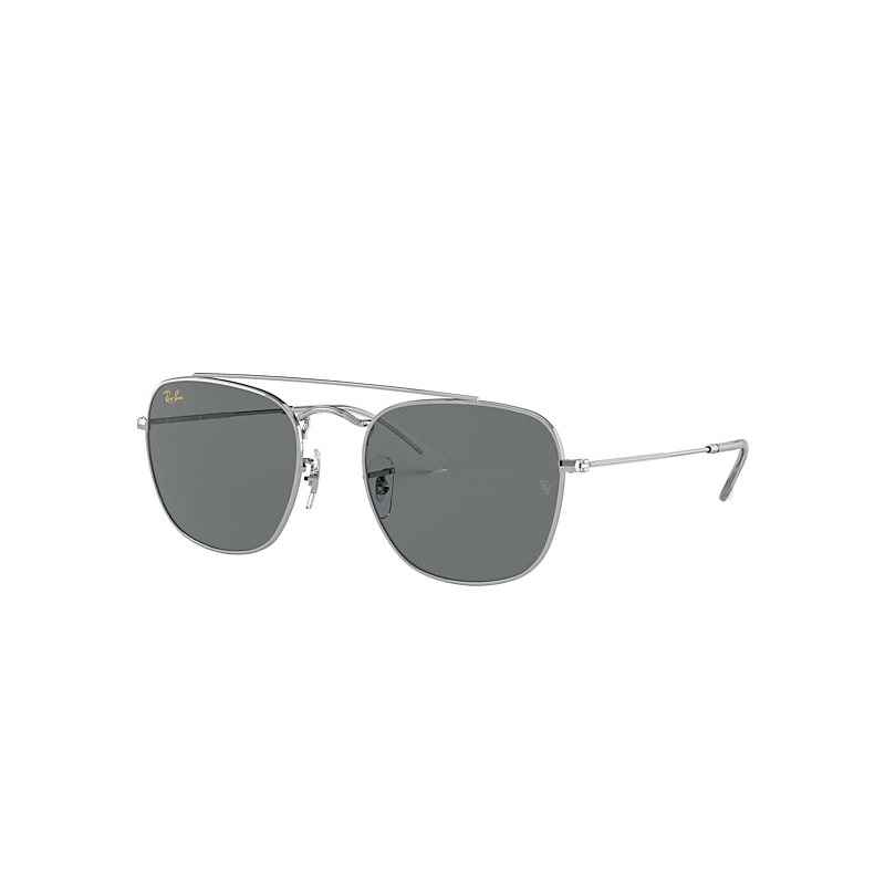 Ray-Ban Rb3557 Sunglasses Shiny Silver Frame Grey Lenses 51-20