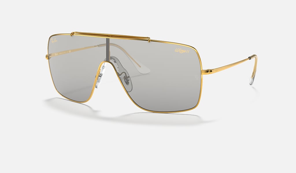 Wings Ii Legend Logo Sunglasses in Gold and Clear Silver | Ray-Ban®