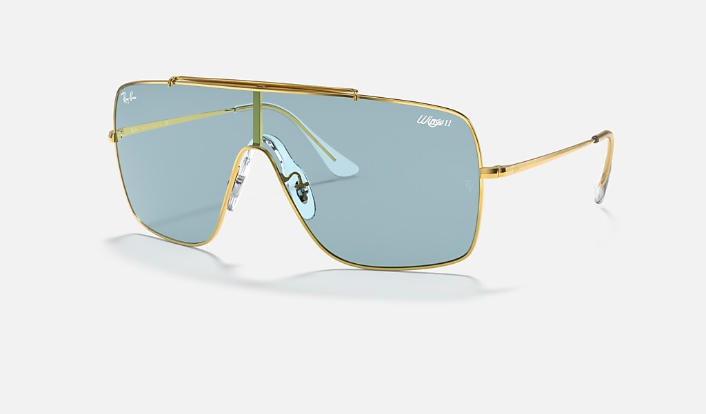 Wings Ii Legend Logo Sunglasses in Gold and Blue | Ray-Ban®
