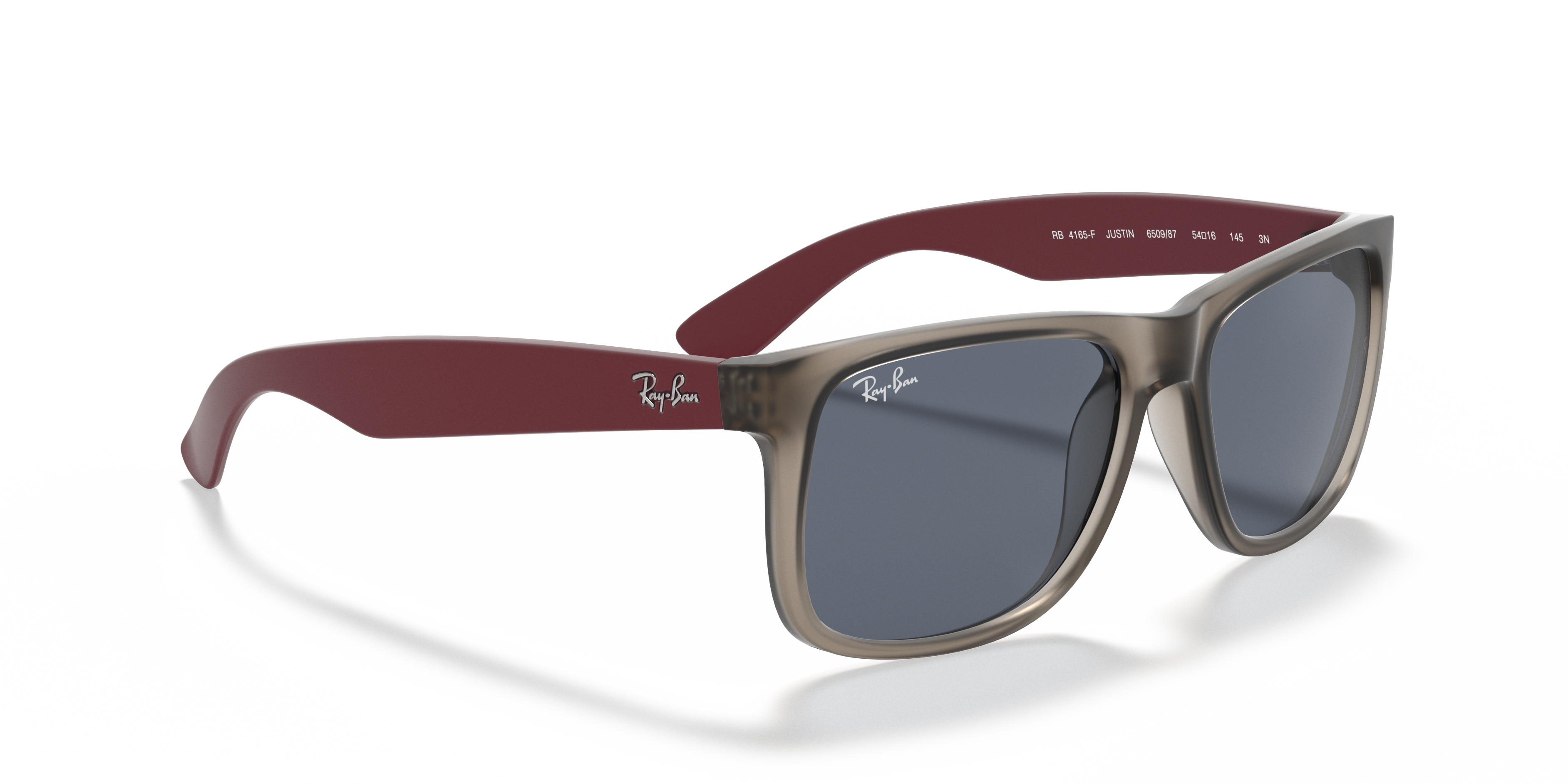 ray ban justin transparent grey