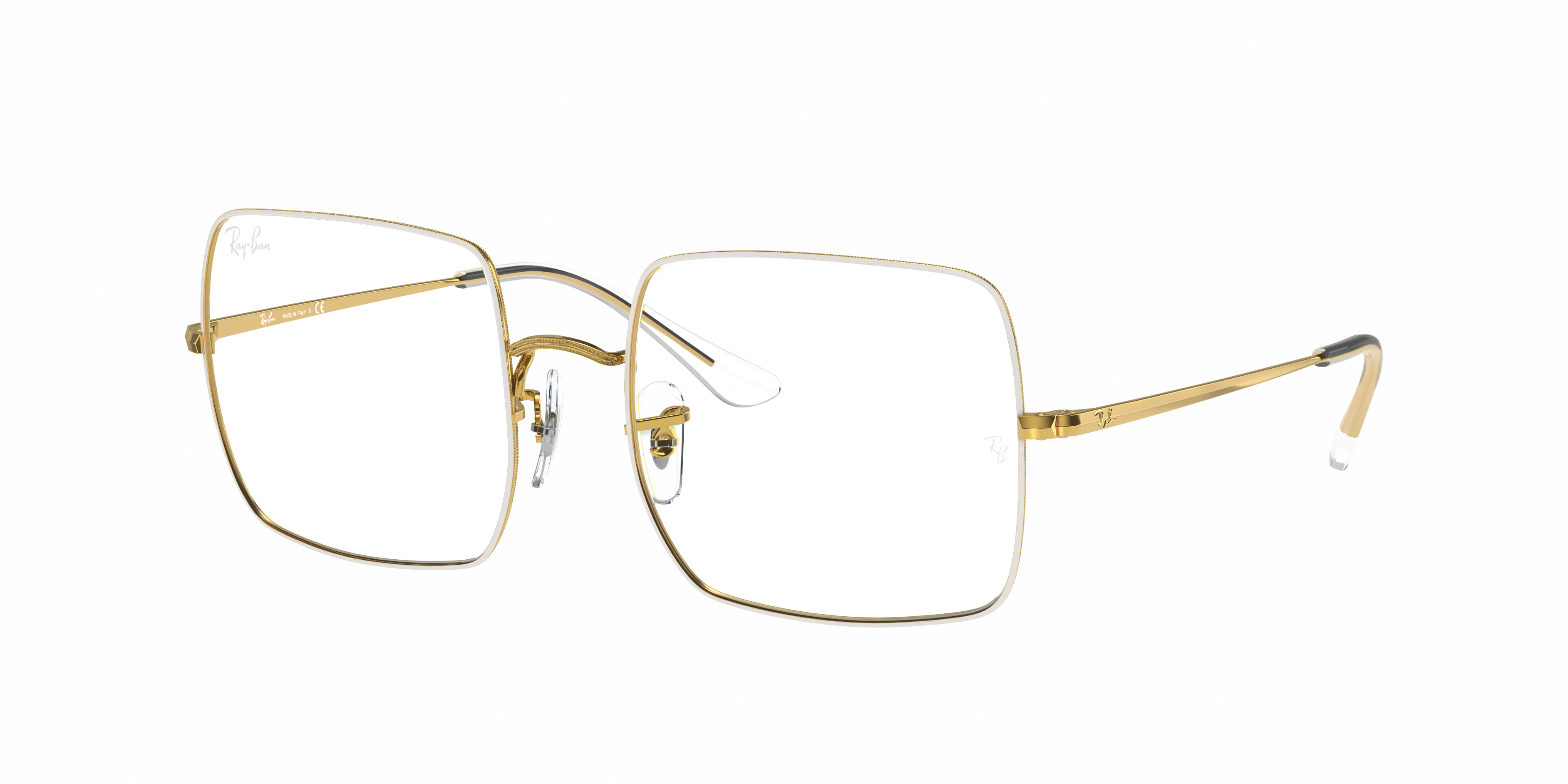 Square 1971 Optics Eyeglasses with White Frame | Ray-Ban®