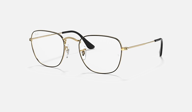 FRANK OPTICS Eyeglasses with Black On Gold Frame - RB3857V | Ray