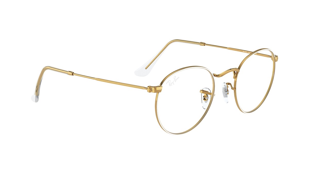 Round Metal Optics Eyeglasses with White Frame | Ray-Ban®