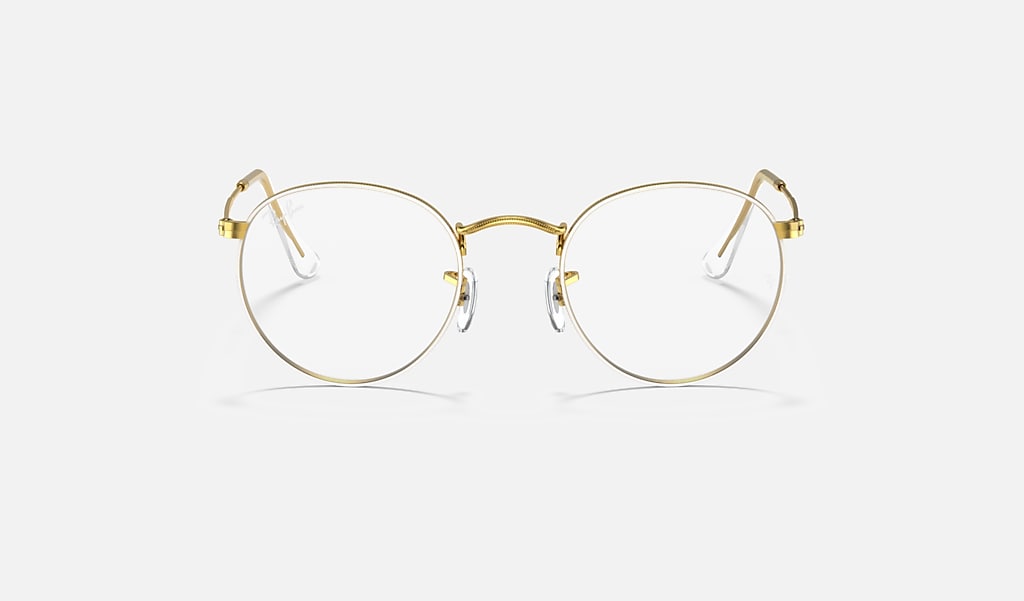 Zeehaven Rustiek Waar Round Metal Optics Eyeglasses with White Frame | Ray-Ban®
