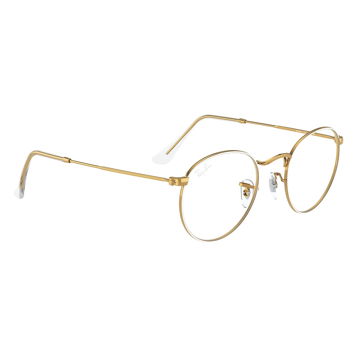Round Metal Optics Eyeglasses with White Frame | Ray-Ban®