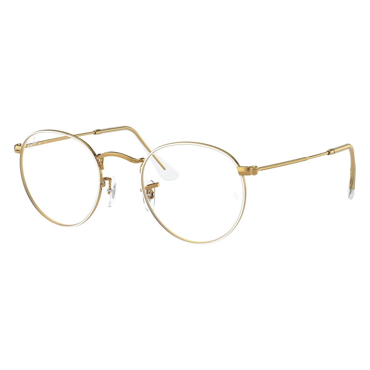 Zeehaven Rustiek Waar Round Metal Optics Eyeglasses with White Frame | Ray-Ban®