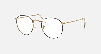 ROUND METAL OPTICS Eyeglasses with Matte Havana On Matte Silver
