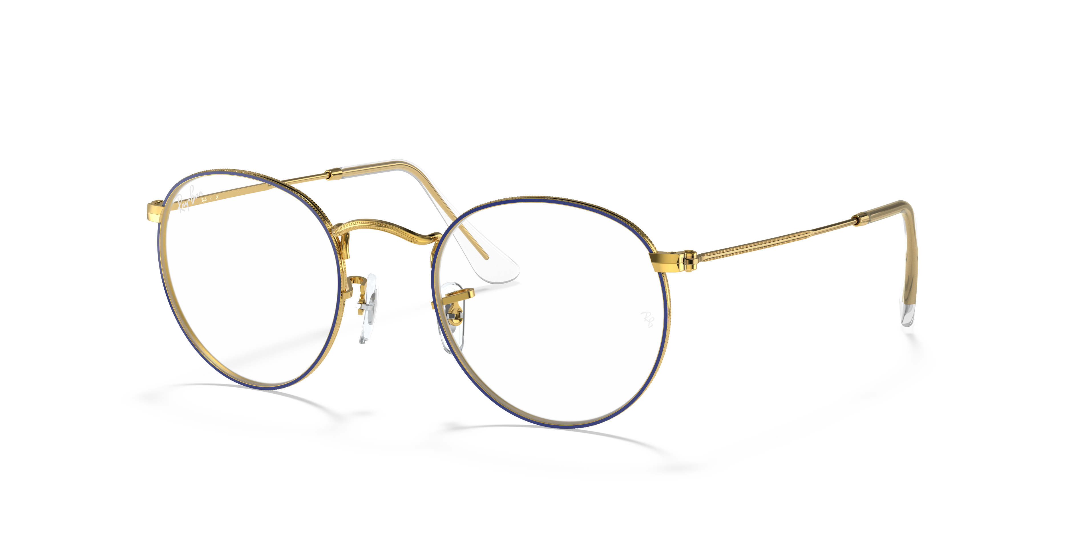 ray ban round metal optics gold