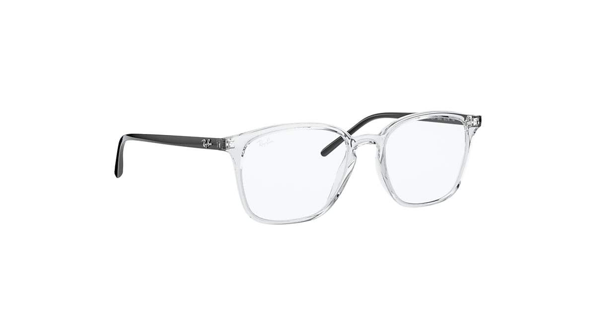 大人も着やすいシンプルファッション 度付可 RayBan RB7185F-2000-54 ブラック レイバン フレーム