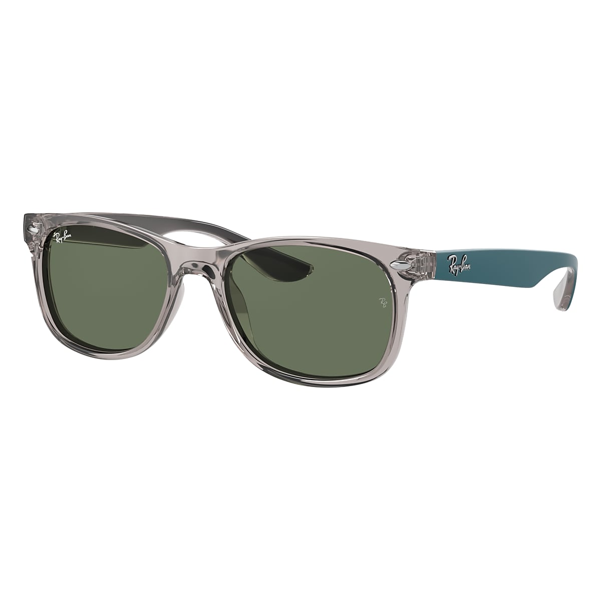 NEW WAYFARER KIDS Sunglasses in Transparent Grey and Green 