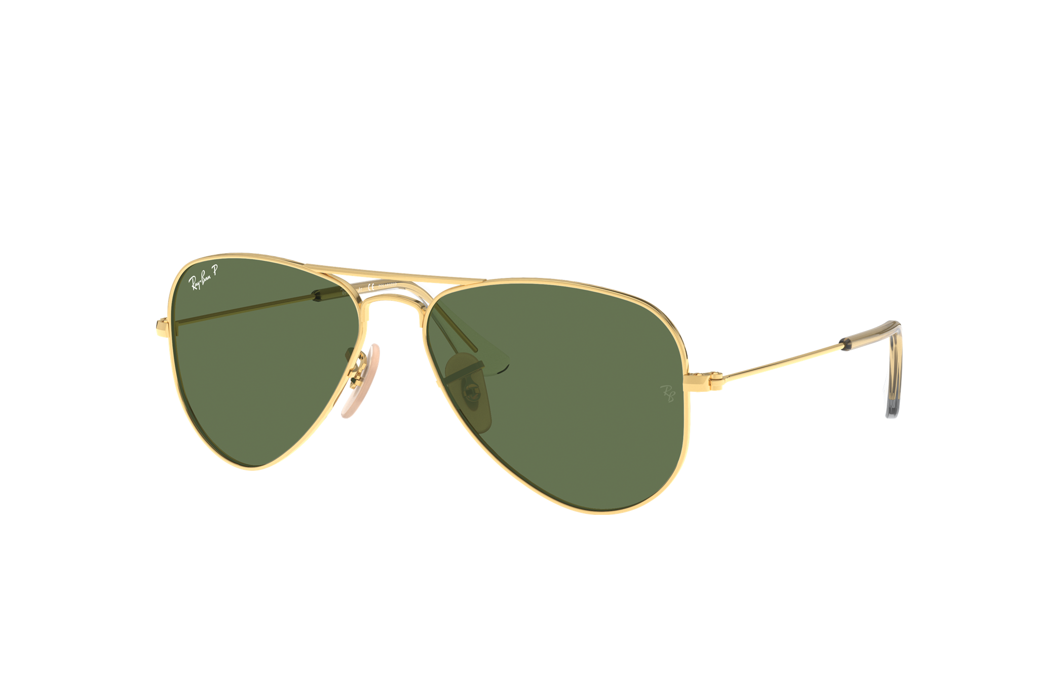 Aviator Junior Sunglasses in Arista and Green | Ray-Ban®