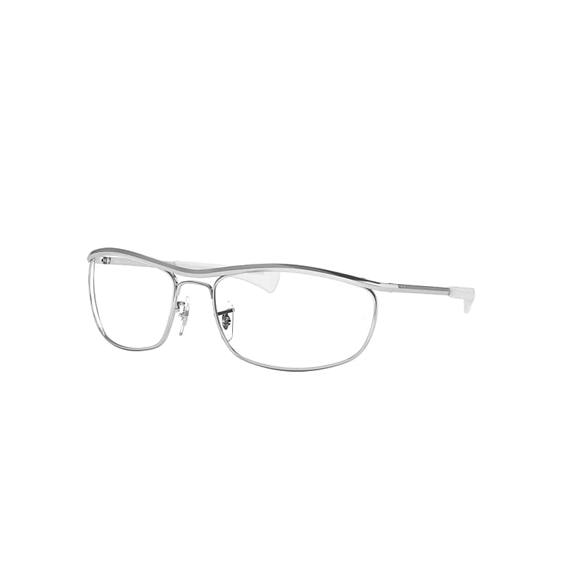 Ray-Ban Olympian I Deluxe Blue-light Clear Evolve Sunglasses Silver Frame Grey Lenses 62-18