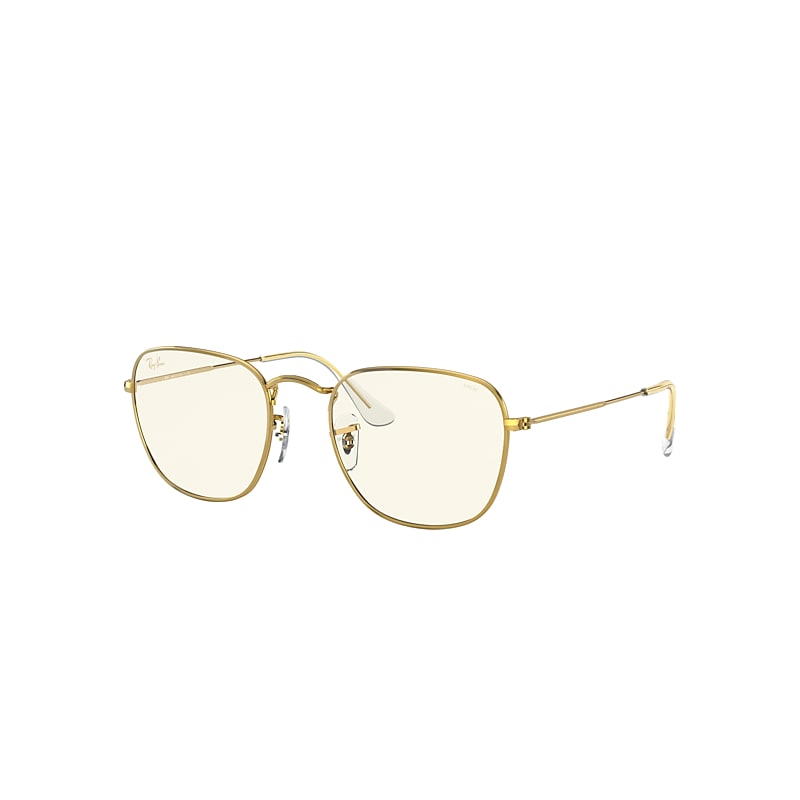 Ray-Ban Frank Blue-light Clear Evolve Sunglasses Gold Frame Clear Lenses  51-20
