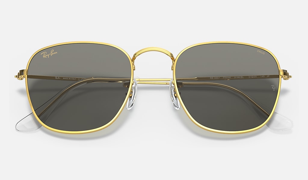 Ray Ban Frank Blue Light Clear Evolve Rb3857 Gold Metal Grey Lenses 0rbbl51 Ray Ban Usa