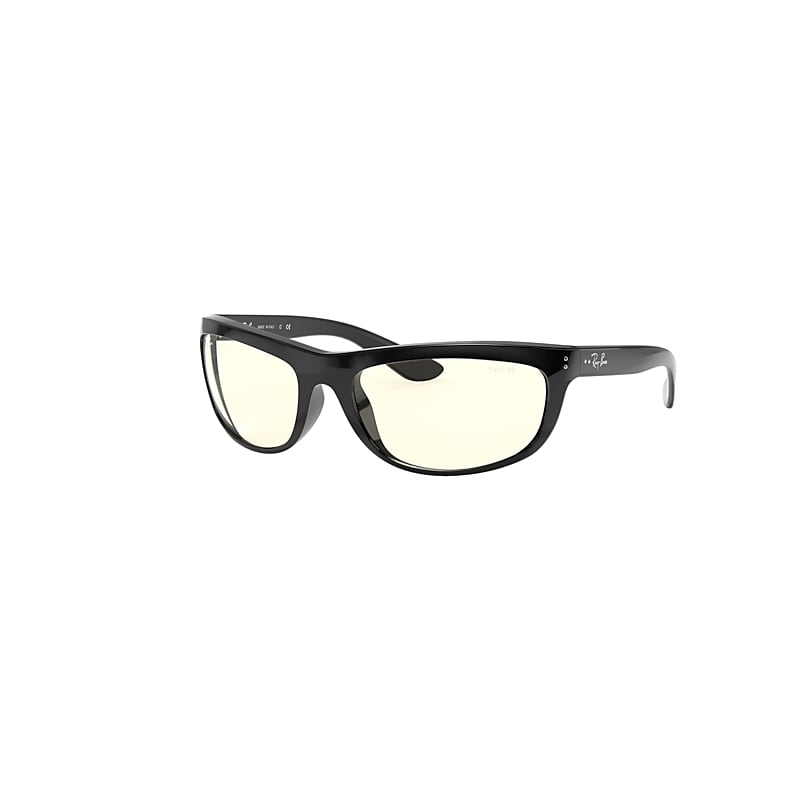 Ray-Ban Balorama Blue-light Clear Evolve Sunglasses Shiny Black Frame Grey Lenses 62-19 product image