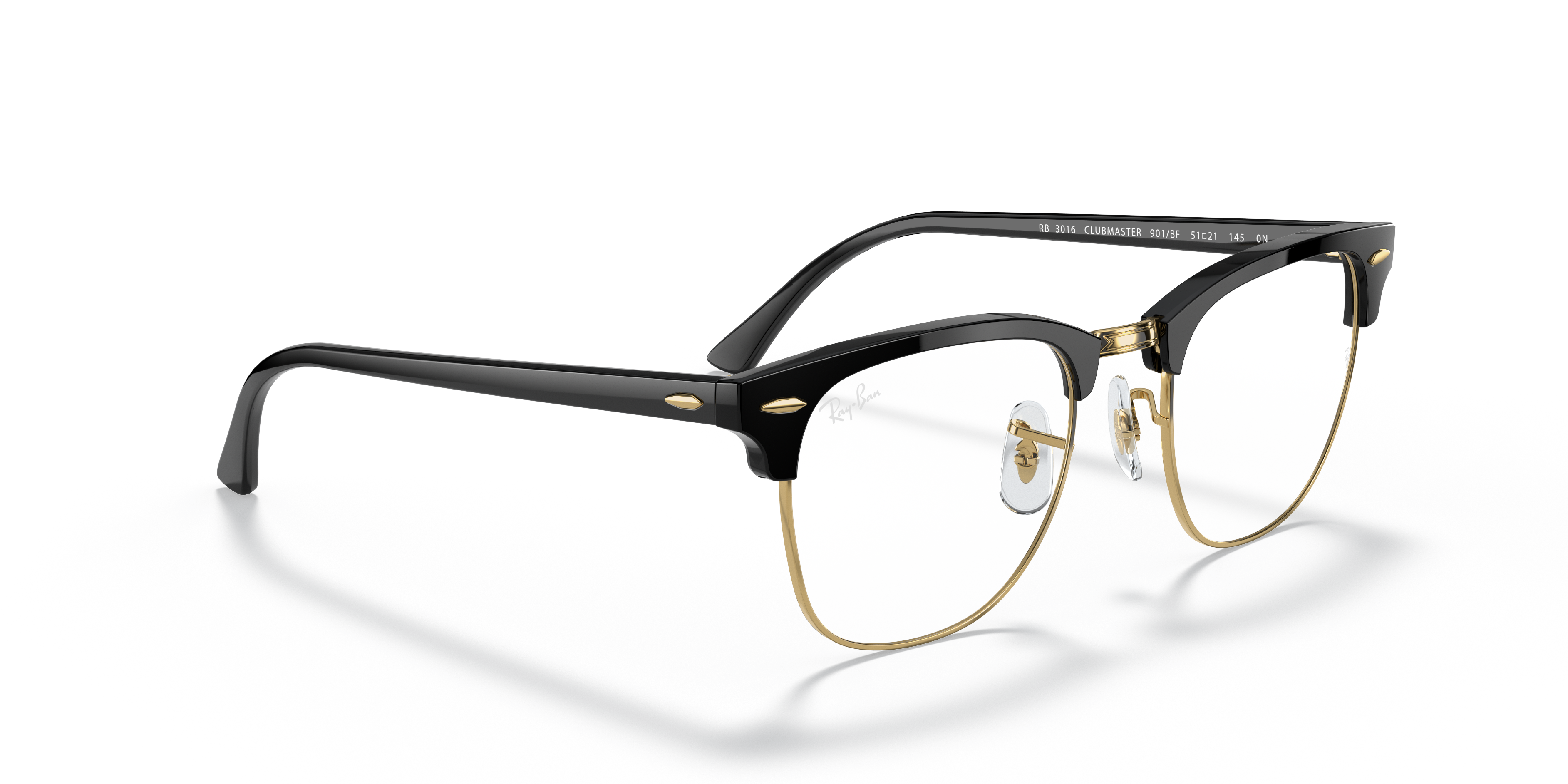 Clubmaster Blue-light Clear - Everglasses | Ray-Ban®