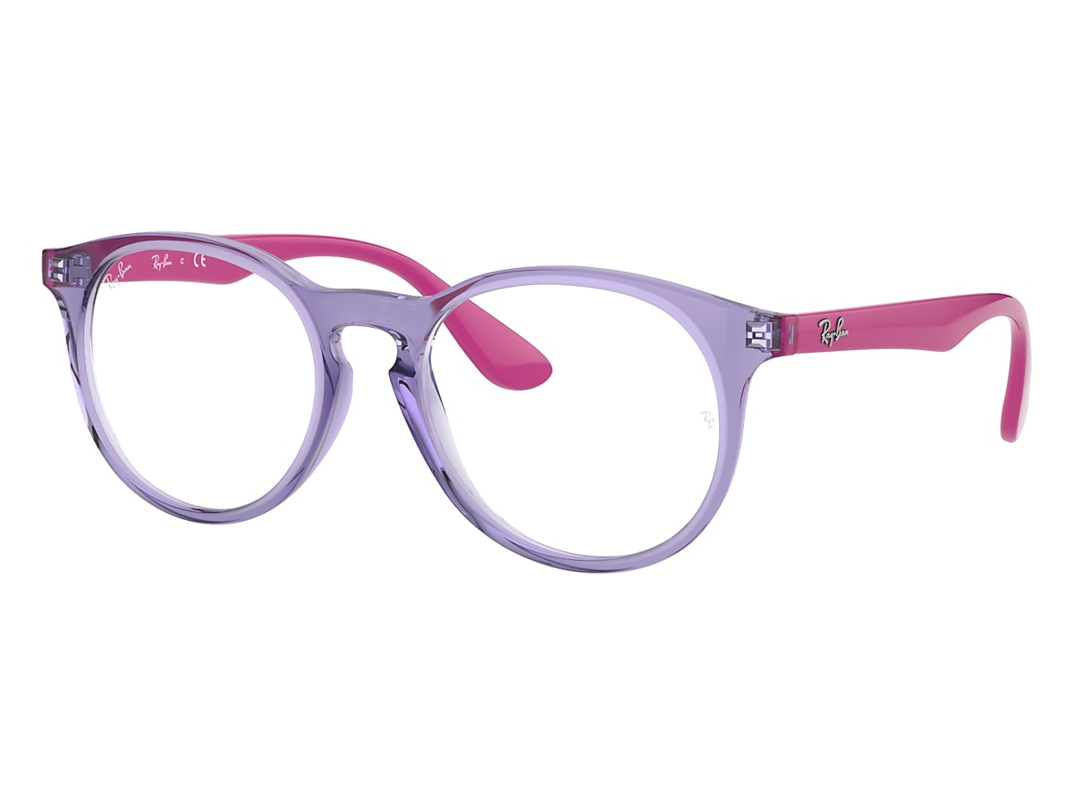 Optics Eyeglasses with Transparent Violet Frame | Ray-Ban®
