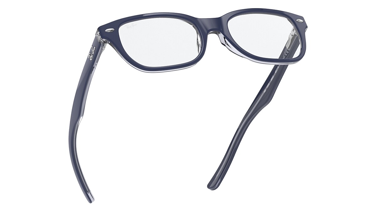 RB1555 OPTICS KIDS Eyeglasses with Blue On Transparent Frame