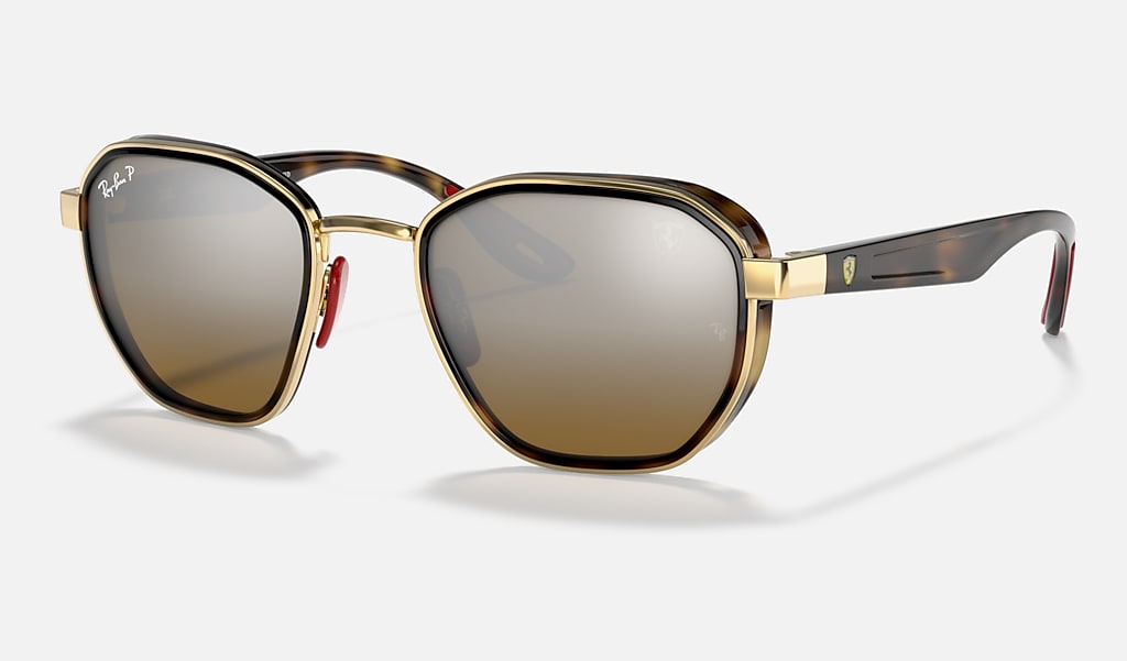 Conciërge mijn krans Rb3674m Scuderia Ferrari Collection Sunglasses in Gold and Brown | Ray-Ban®