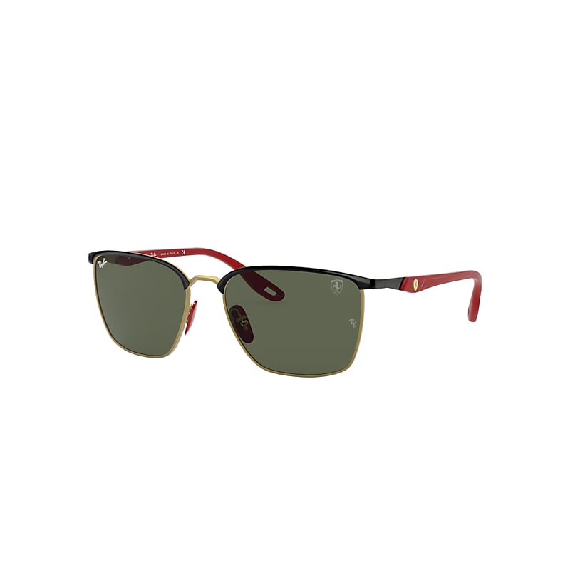 Ray-Ban Rb3673m Scuderia Ferrari Collection Sunglasses Red Frame Green Lenses 56-17