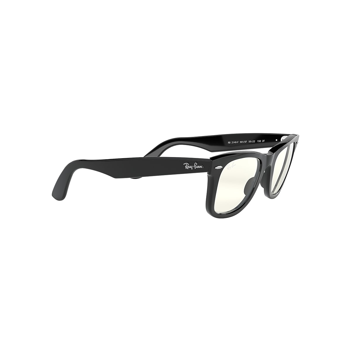 Ray-Ban RB2140 Wayfarer Clear Evolve 50 Clear Grey & Black Sunglasses