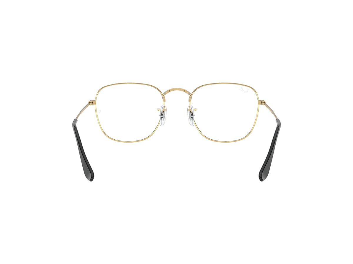 Ray-Ban Eyeglasses Frank Optics Shiny Gold Frame Clear Lenses