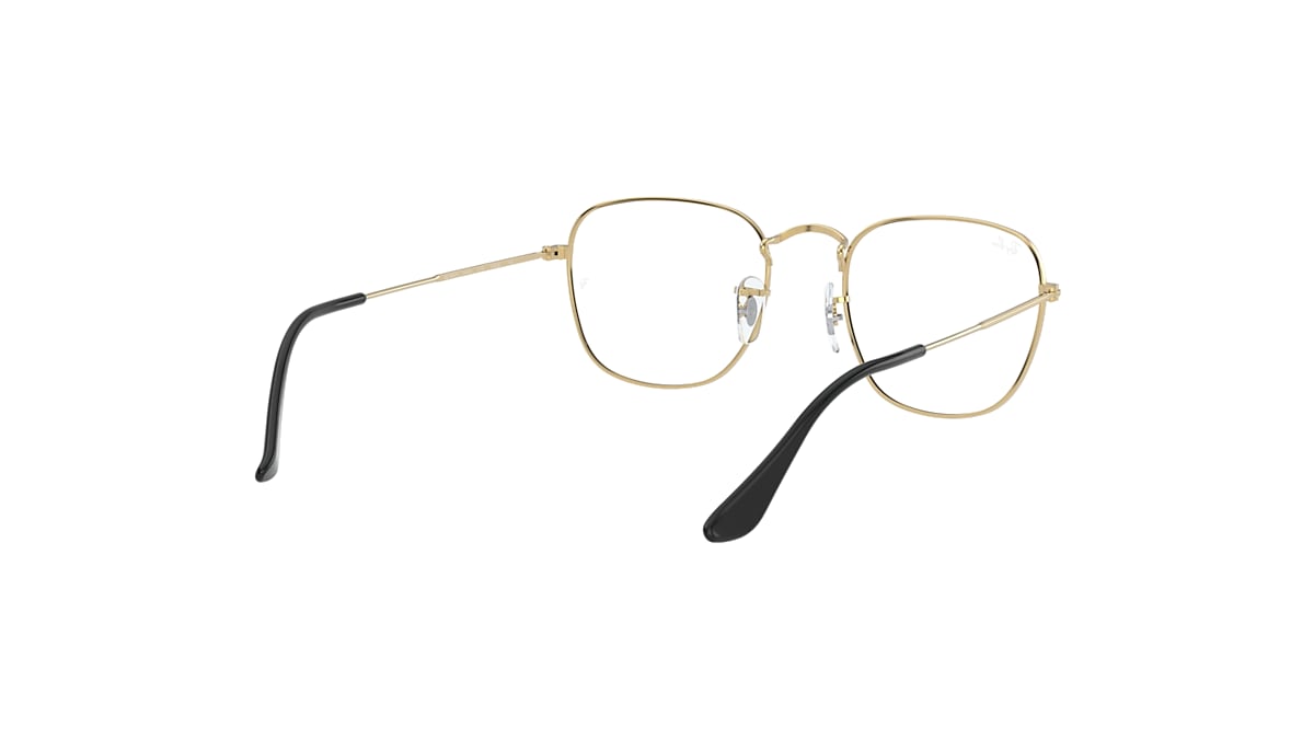 Ray-Ban Eyeglasses Frank Optics Shiny Gold Frame Clear Lenses