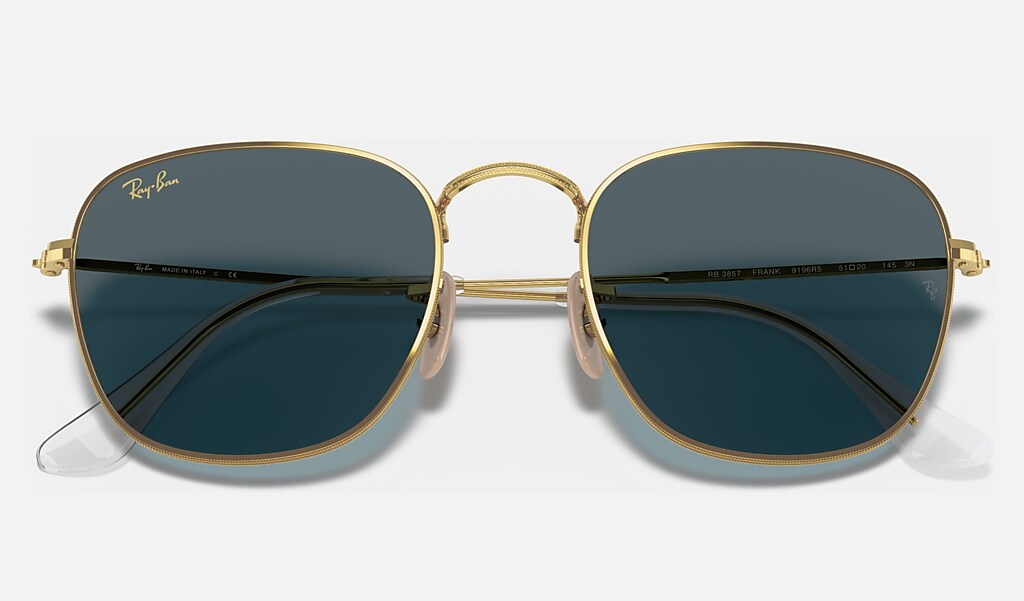 Frank Sunglasses in Gold and Blue | Ray-Ban®