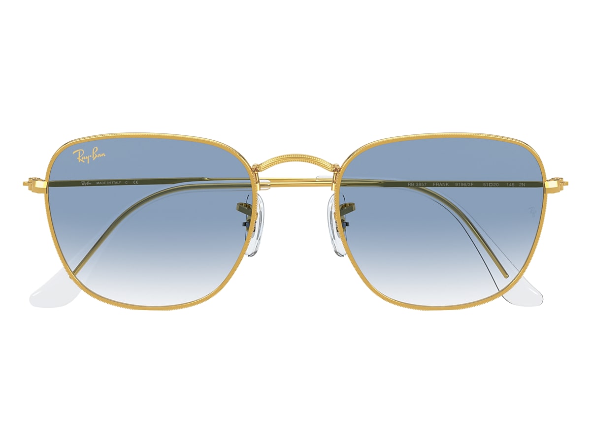 Frank Legend Gold Sunglasses in Gold and Light Blue | Ray-Ban®