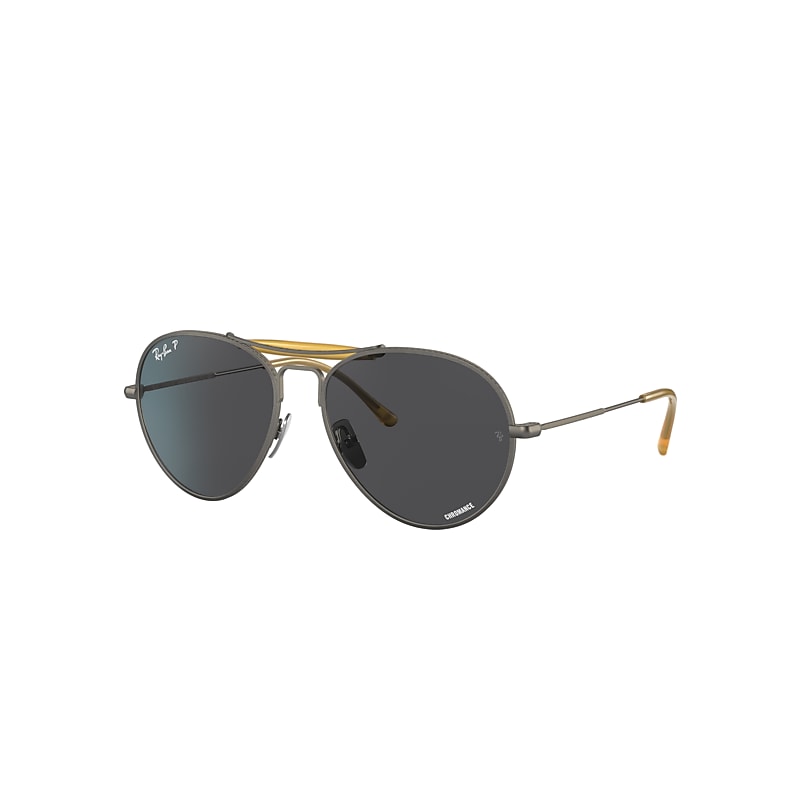 Ray-Ban Rb8063 Titanium Sunglasses Gunmetal Frame Grey Lenses Polarized 55-16 product image