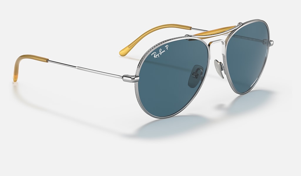 Rb8063 Titanium Sunglasses in Silver and Blue | Ray-Ban®