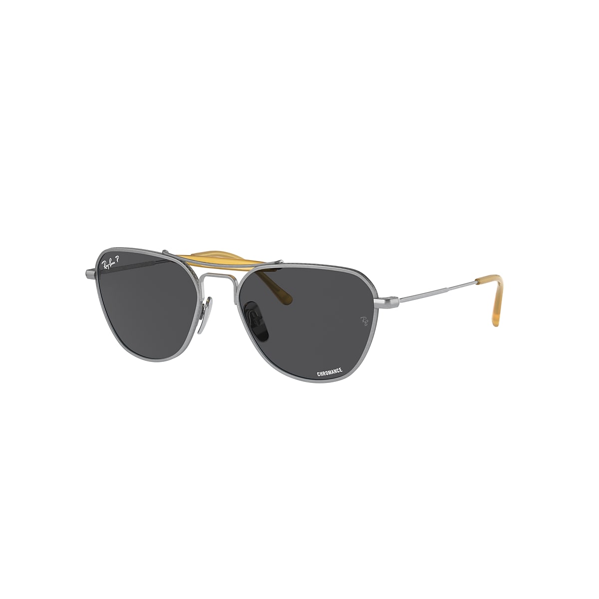 RB8064 TITANIUM Sunglasses in Silver and Dark Grey - Ray-Ban