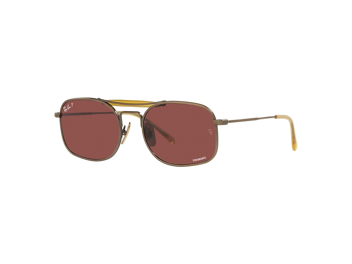 RB8062 TITANIUM Sunglasses in Antique Gold and Violet - Ray-Ban