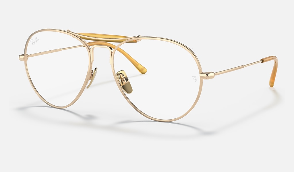 Rb8063 Titanium Optics Eyeglasses with Gold Frame | Ray-Ban®
