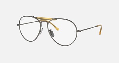 RB8063 TITANIUM OPTICS Eyeglasses with Grey and Clear (55-16