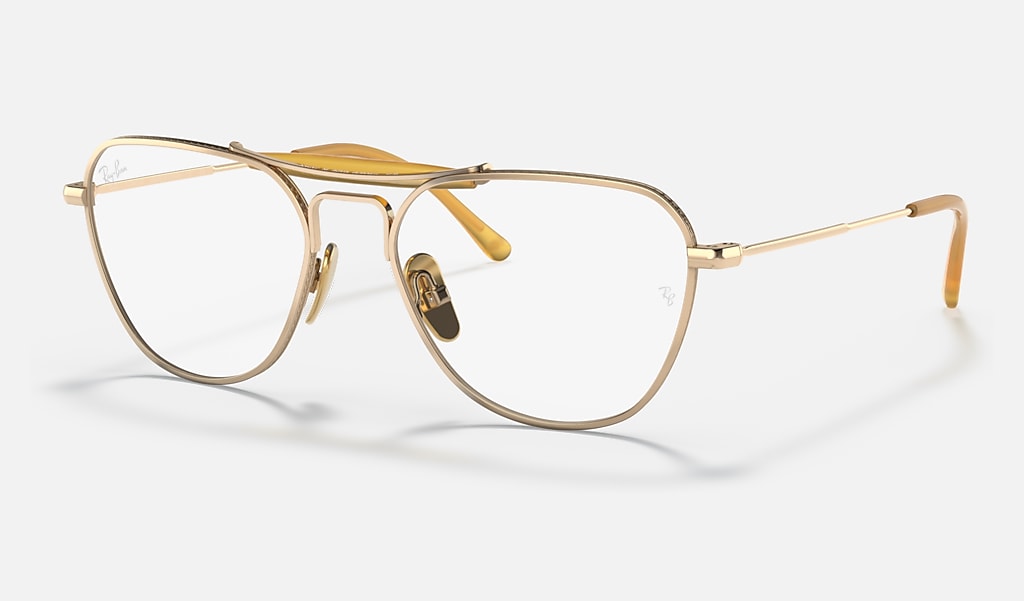Rb8064 Titanium Optics Eyeglasses with Gold Frame | Ray-Ban®