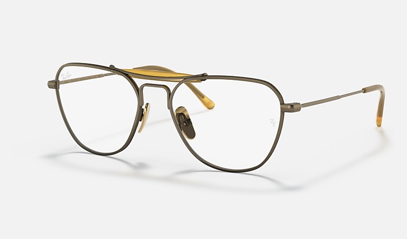 RB8064 TITANIUM OPTICS Eyeglasses with Antique Gold Frame