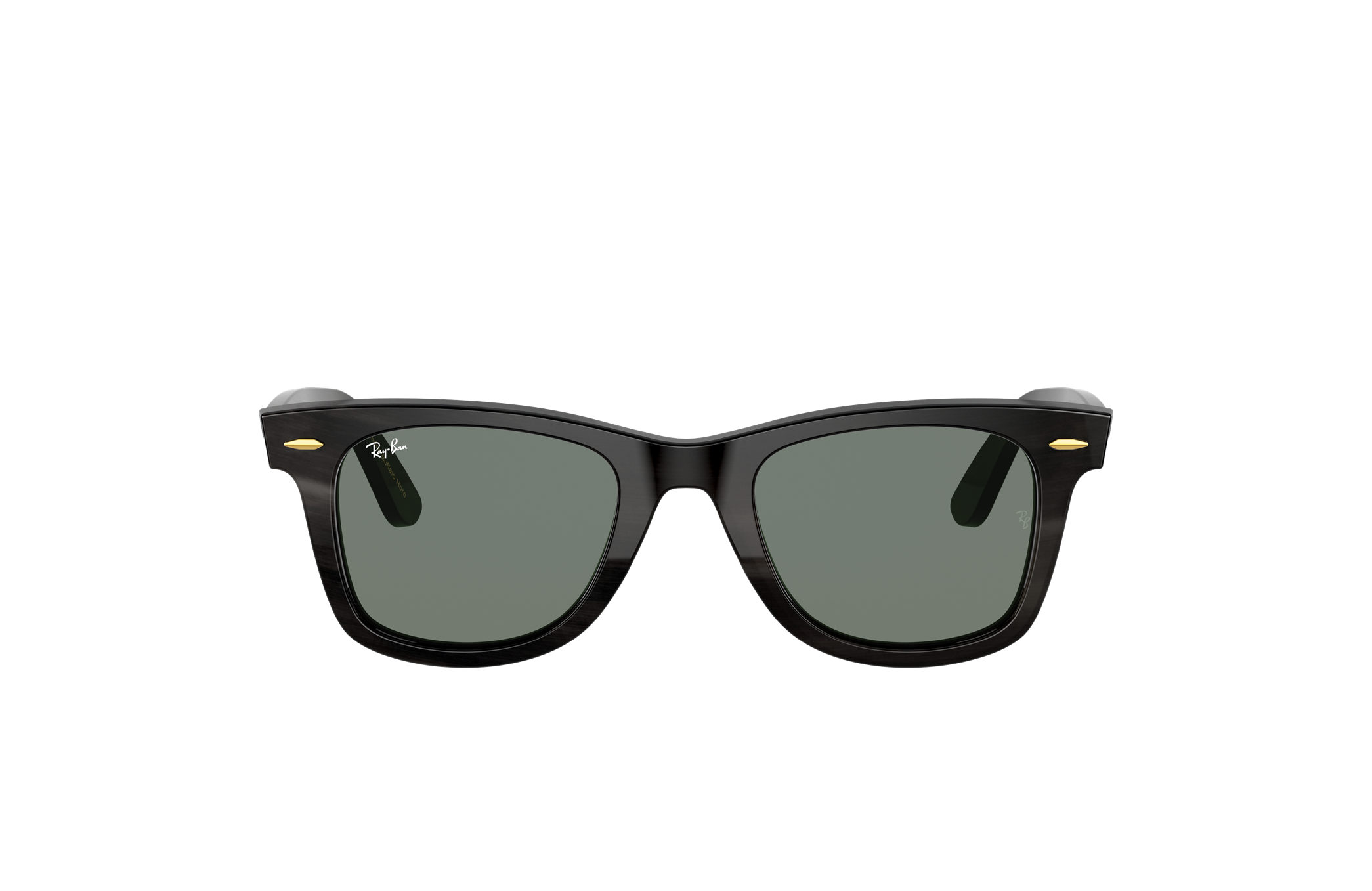 Original Wayfarer Horn Sunglasses in Dark Brown and Green | Ray-Ban®