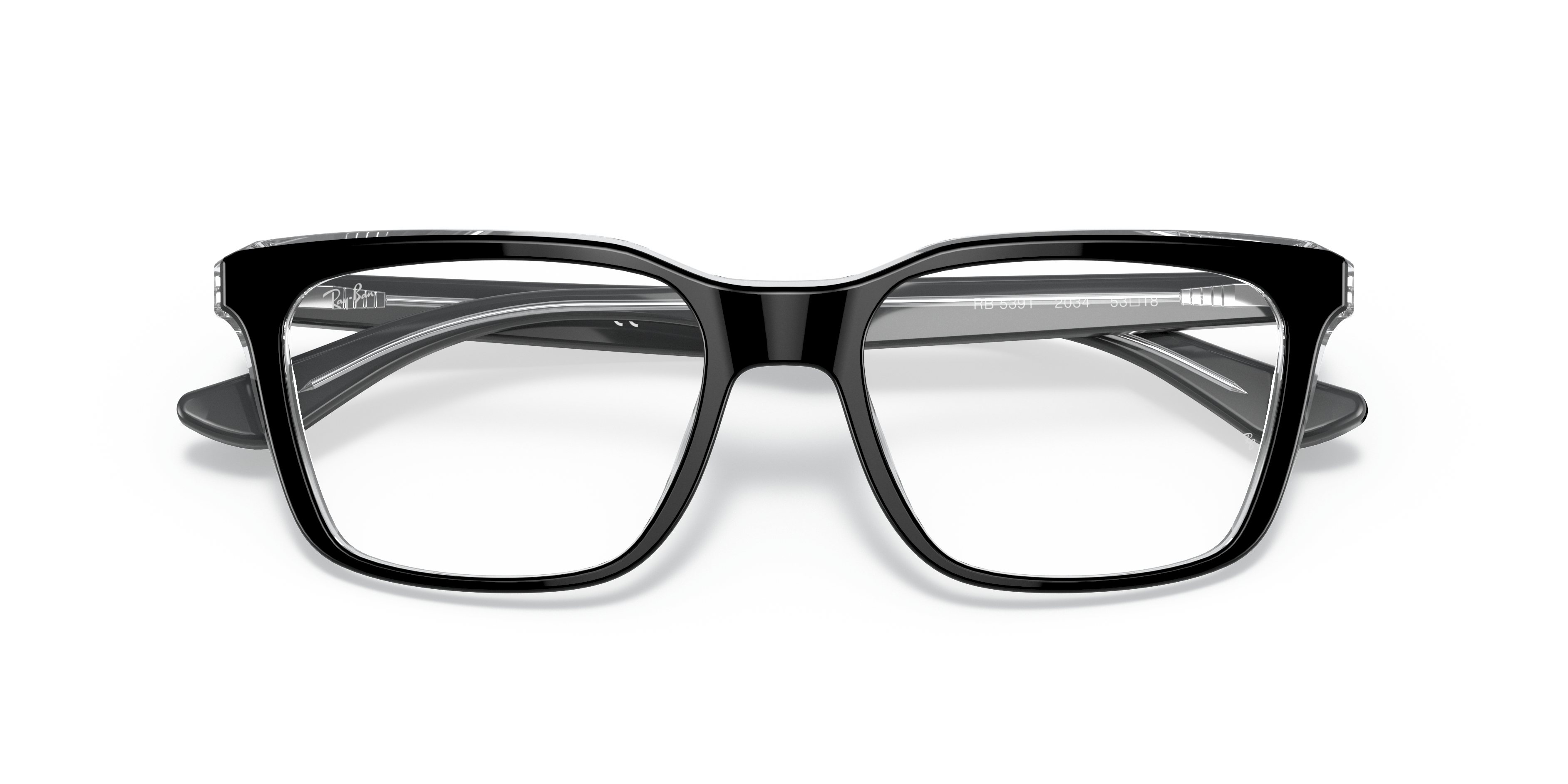 Rb5391 Optics Eyeglasses with Black On Transparent Frame | Ray-Ban®