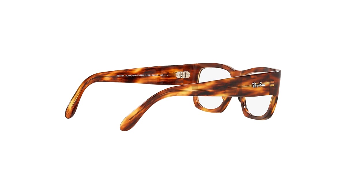 NOMAD OPTICS Eyeglasses with Striped Havana Frame - Ray-Ban