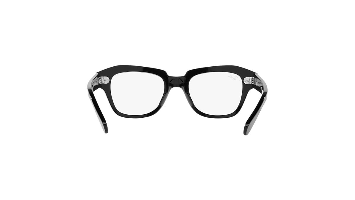 Ray-Ban State Street Optics Optical Shiny Black Frame Clear Lenses 48-20