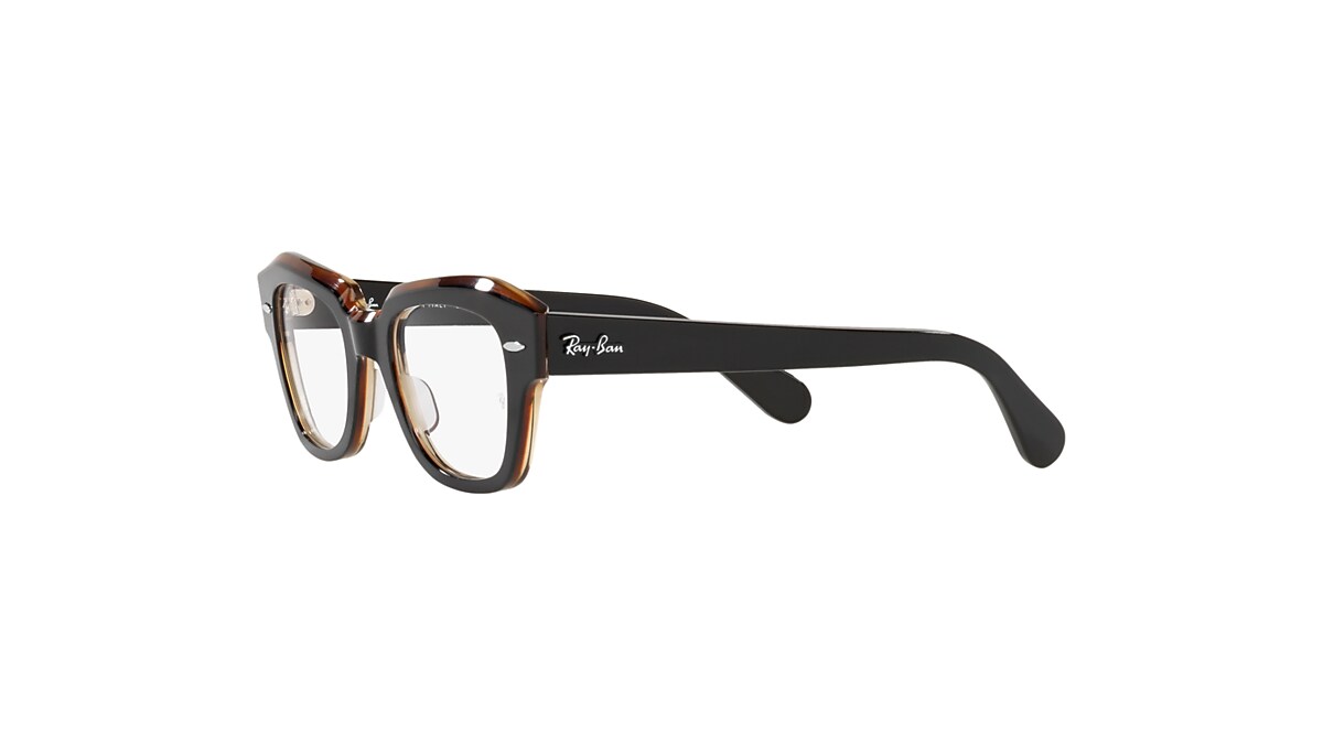 STATE STREET OPTICS Eyeglasses with Black On Brown Frame - RB5486