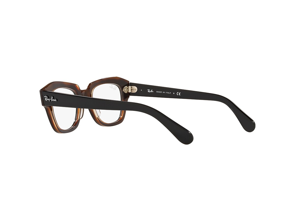 STATE STREET OPTICS Eyeglasses with Black On Brown Frame - RB5486