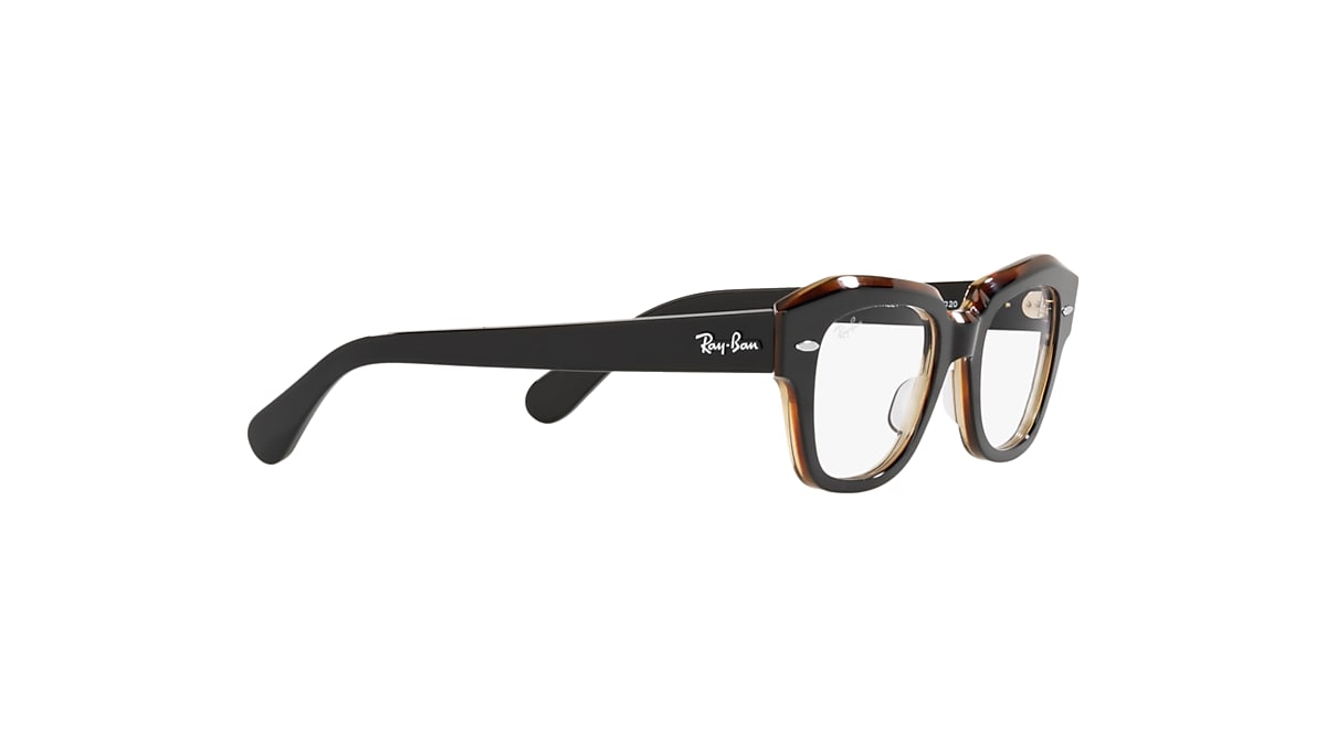 STATE STREET OPTICS Eyeglasses with Black On Brown Frame