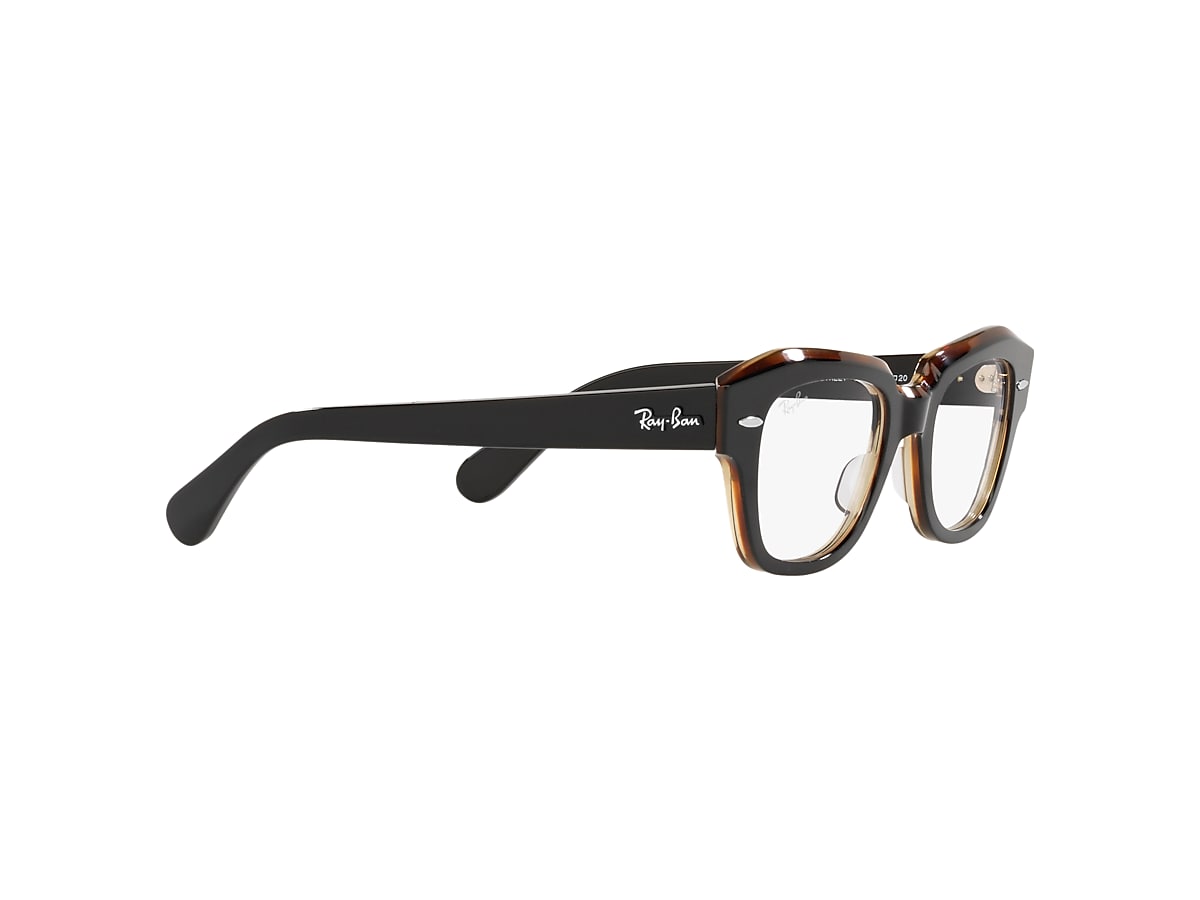 STATE STREET OPTICS Eyeglasses with Black On Brown Frame - RB5486 