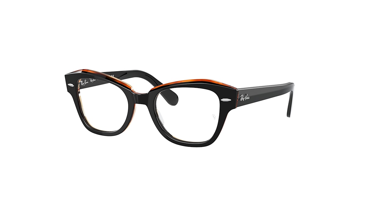 STATE STREET OPTICS Eyeglasses with Black On Brown Frame