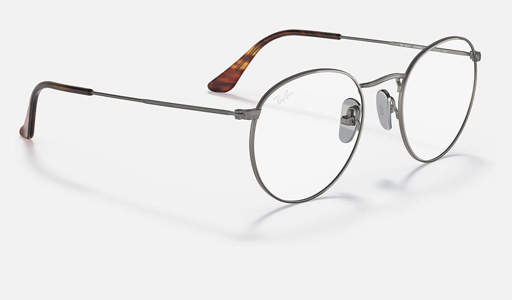 Round Titanium Optics Eyeglasses with Gunmetal Frame | Ray-Ban®