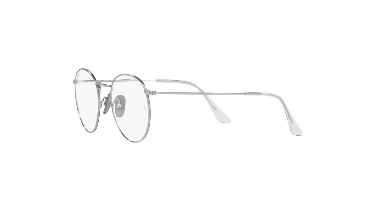 Round Titanium Optics Eyeglasses with Silver Frame | Ray-Ban®