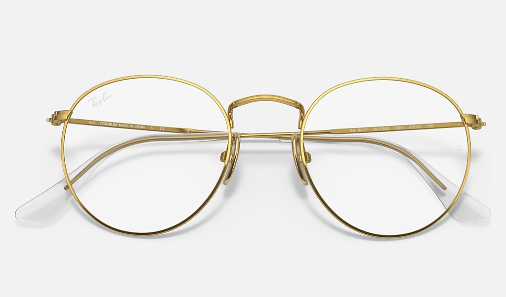 somersault Goodwill garage Round Titanium Optics Eyeglasses with Gold Frame | Ray-Ban®